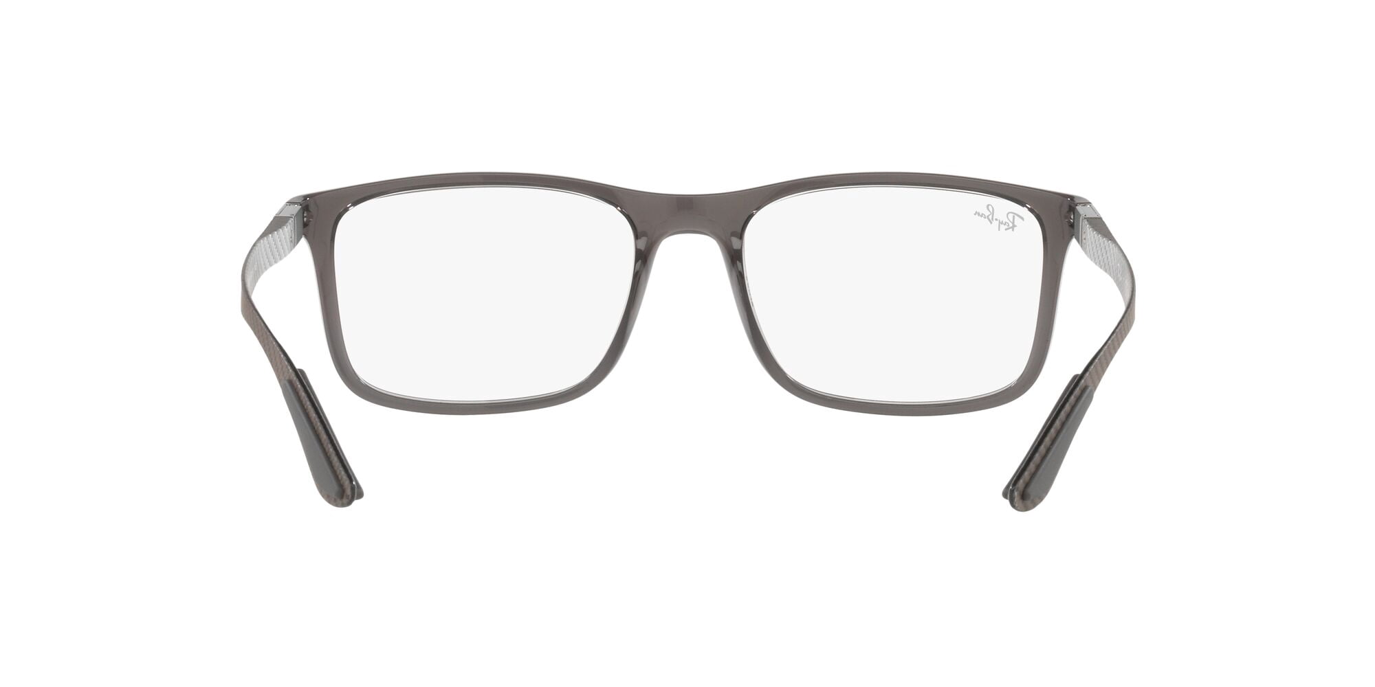 Ray-Ban RB8908 Optics Glasses, Prescription Eyeglasses with Case, Size 55, Demo Lens/Transparent Grey