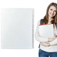 thumbnail image 3 of Ciozy 3-Hole Colorful Page Dividers, Letter Size 8-Tab PP Dividers, Plastic Index Divider Sheets for 3-Ring Binder, File Paper Classification for School (White), 3 of 9