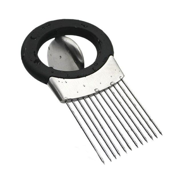 Bearachild Picadora de cebolla de acero inoxidable para cortar con precisión y rebanar cebollas más fácil y que ahorra mano de obra Cocina y Comedor