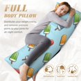thumbnail image 4 of Bixox Modern Ice Cream Print Body Pillow Cover with Zipper Closure, Cozy Fuzzy Fleece Body Pillow Case Cover 20 x 54 Inches,Long Body Pillow Pillowcase, 4 of 6