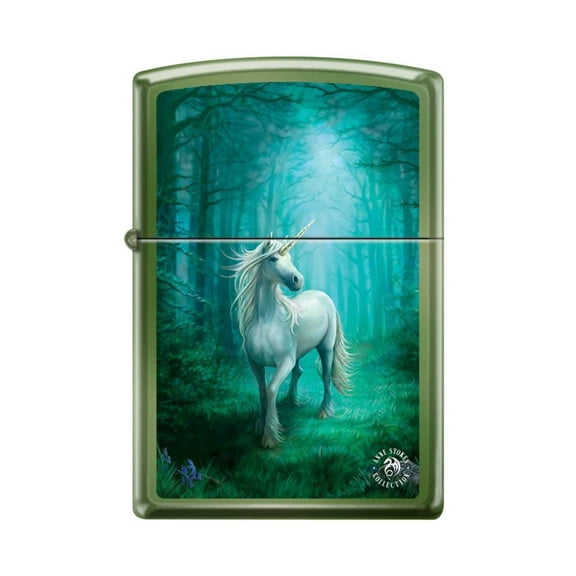 Zippo Lighter - Personalized Message Engraved on Backside for Unicorn Windproof Lighter (Unicorn Forests Chameleon Z5032)