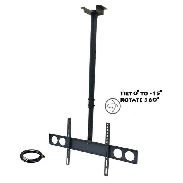 Megamounts CMC-348-BNDL Support de Télévision au Plafond Inclinable Robuste 37 x 70 Po pour LCD et DEL