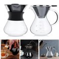 TUMALL Manual Glass Hands Drip Coffee Maker Glass Pot with Stainless