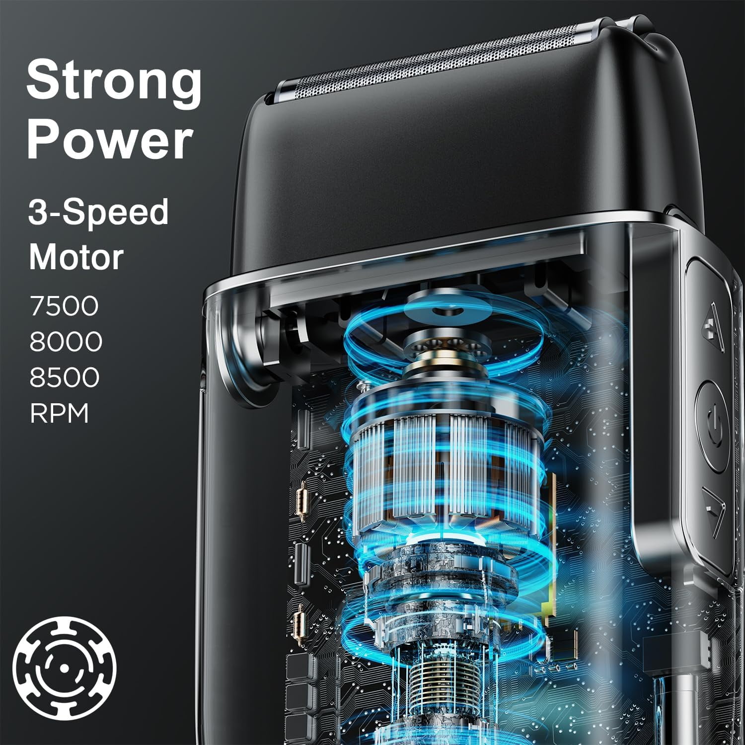 Obacre Foil Electric Razor Cordless Portable Shaver with LED Display for Men