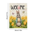 thumbnail image 3 of Welcome Easter Garden Flag 18x12 Inch 18x12 Inch Easter Bunny Spring Yard Flag Banners,Double-Sided Burlaps For Easter Basket Fillers Farmhouse Spring Outdoor Patio Home Party Decorations, 3 of 7