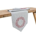 thumbnail image 5 of Holly Berry Wreath Christmas Table Runner 16"x36", Linen Blend Gray 15"x70", 5 of 5
