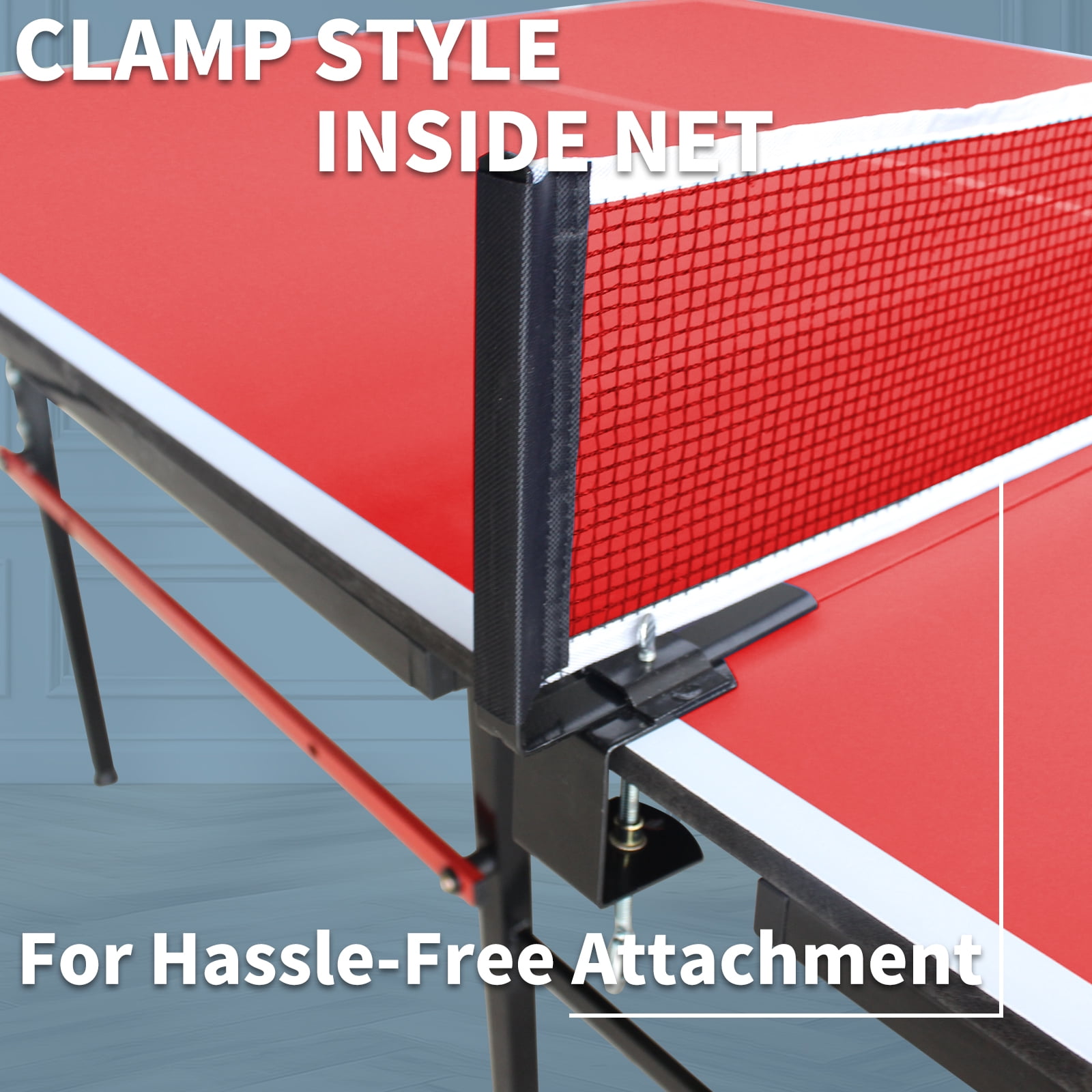 LiviNest 8ft Foldable Ping Pong Table: Space-Smart 8ft Design & 10-Minute Setup - Complete Table Tennis Set for Family Games & Apartment Living - Portable with Wheels & Single Player Mode