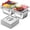 6 Pack 1/6 Size 4" Deep With Lid, variant on OSTBA 4 Pack Hotel Pans, 1/2 Size 2.5" Deep Stainless Steel Steam Table Pan Full Size, 12.8" L x 10.4" W Anti Jam Buffet Pan for Home, Party, Restaurant, Hotel, Buffet