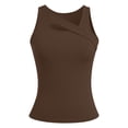 thumbnail image 5 of Women’s Sleeks Sleeveless Tank Top with Delicate Hollowed Design For Everyday Comfort And FitCoffeeL, 5 of 5