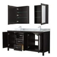 thumbnail image 3 of Wyndham Collection Daria 72" Wood & Marble Double Bathroom Vanity in Espresso, 3 of 3