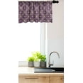 thumbnail image 3 of Ambesonne Damask Window Valance, Oriental Floral Curly Motif, 42" x 12", Dark Purple and Beige, 3 of 3