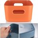 thumbnail image 3 of Plastic storage basket organizer with handles for bathroom kitchen bedroom cosmetics - 6 pieces, 3 of 4