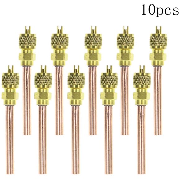 10PCS Refrigerator Stem AC Valve Core System Vacuum 1/4" SAE1/4" OD2.75" AC Refrigeration Kit