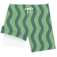 thumbnail image 3 of sususu Boys Swim Trunks with Compression Liner High Visibility Quick Dry Bathing Suit Vintage Swimming Shorts Kids Army Green 3-4 Years, 3 of 5