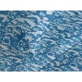 thumbnail image 3 of Ambesonne Ocean Quilted Coverlet 3 Pcs, Big Waves Japanese Nautical, Queen Size, Sea Blue and Pale Ceil Blue, 3 of 4
