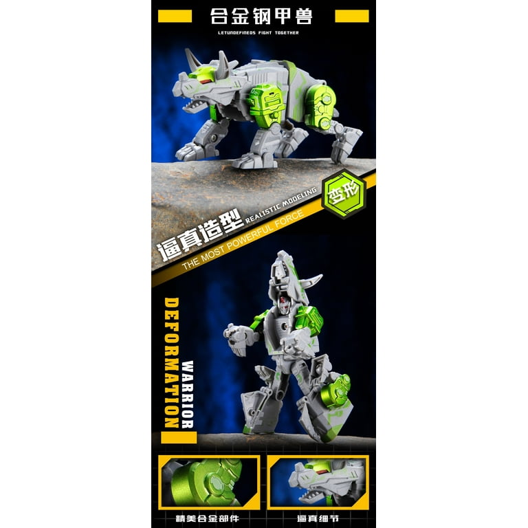Metamorphic toy model super alloy steel armor dinosaur body car