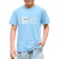 thumbnail image 6 of Juslio Boys Letter Pattern Shirts Breathable Crew Neck Casual, Short Sleeved Tops Comfortable T Shirts Sizes 2-18, 6 of 9