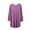Purple, variant on aidice Plus Size Tops for Women Pajamas V Neck Long Sleeve Soft Comfy Side Split Homewear Tee Shirts