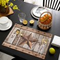 thumbnail image 3 of Vintage Texas Star Wooden Placemats Set of 8, Farmhouse Berry Country Placemats for Dining Table, Place Mats for Kitchen Tabletop, Waterproof Wipeable Dining Table Mats Set, 3 of 9
