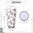 thumbnail image 4 of Fuzoiu Red Snake Print 20oz Tumbler, Stainless Steel Vacuum Insulated Car Cup, Insulated Coffee Mug,Travel Mug with Lid,Thermal Cup for Outdoor-Straw Three-piece Set, 4 of 8