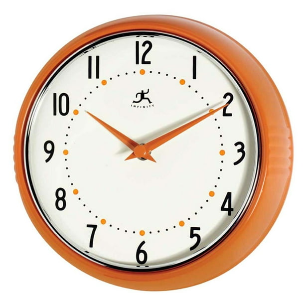 Infinity Instruments Retro 9.5Inch Wall Clock