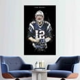 thumbnail image 3 of Gym Poster, Motivational Art Canvas, Man Cave Art Canvas, Football Players Poster, Tom Brady Poster, Sport Wall Decor, Canvas Wall Decor - White Framed, 3 of 7