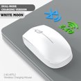 thumbnail image 3 of COM1950s Computer Mouse Wireless, Wireless Computer Mouse Desktop Notebook Business Office Portable Optical Mouse (Rechargeable Bluetooth-Mode), Quiet Mouse Wireless, Business Notebook for Women, 3 of 7