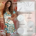 thumbnail image 5 of FKELYI Boho Mandala Flower Butterfly Print Nightgowns Button Down Nightdress for Women Summer Sleepwear Dress Nightshirt Dress Crew Neck Lounge Wear Dress Short Sleeve Pajama Dress, M, 5 of 6