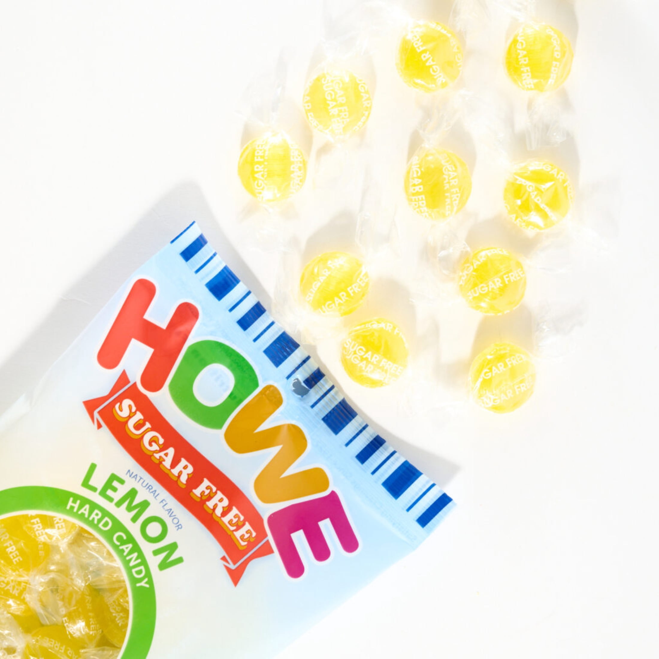 Howe Sugar Free Lemon Buttons Hard Candy, 5 oz, Bag