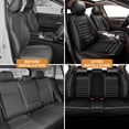 thumbnail image 2 of AOMSAZTO Car Seat Cover,Full Set Waterproof Premium Leather Seat Protector,Luxury Automotive Interior Accessories Airbags Compatible,Universal Fit Most Sedan SUVs Trucks(Black,2 Row 5 Seats), 2 of 11