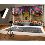 Yeele 10x8ft Circus Background for Photography Theatre Performing Tent Ribbon Photo Backdrop Birthday Baby Shower Party
