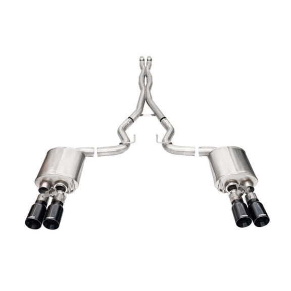 Corsa 2024-2025 Ford Mustang V8 5.0L 3in Cat-Back Exhaust System w/ Twin 4in Black Straight Tips
