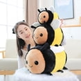 thumbnail image 4 of (20 cm) Lindo muñeco de peluche de abeja súper suave, juguete de peluche de abeja Kawaii, cojín, muñeco de peluche, regalo de cumpleaños de Halloween para niños y niñas, 4 of 5