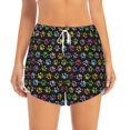 thumbnail image 4 of Lsque Colorful Paw Printed Women's Running Shorts with Liner Pockets,Elastic Quick Dry Workout Athletic Gym Yoga Shorts,Womens High Waist Shorts-X-Large, 4 of 9