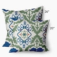 thumbnail image 3 of Simply Daisy 26 in x 26 in French Country Blue Polyester Throw Pillow, 3 of 3