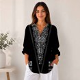 thumbnail image 5 of Women's Long Sleeve Button Down Shirt Printed Casual Blouse, 5 of 5