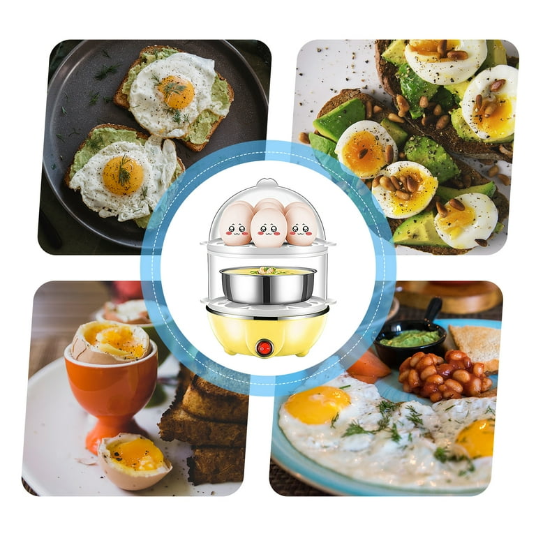 Double Layer Egg Cooker 14 Egg Capacity Electric Egg Boiler Hard Boiled Egg  E4W8