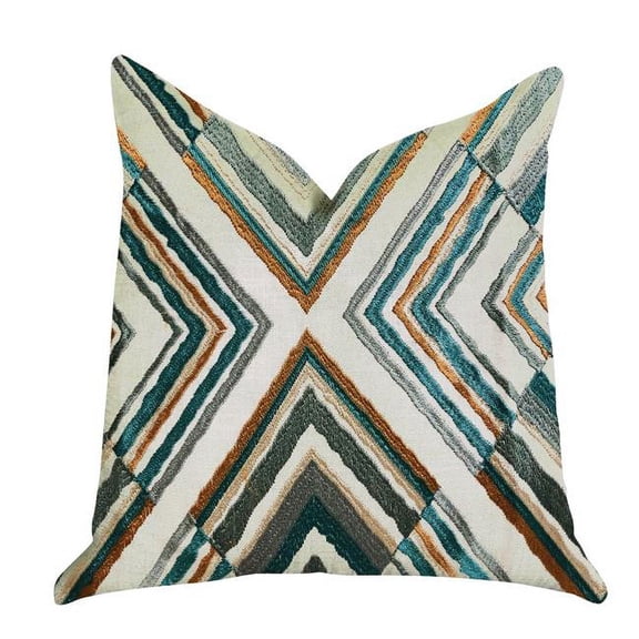 Crescent Peak Multi Green Luxury Throw Pillow, 20 x 36 in. King
