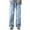 Light Blue, variant on Akafmk Men's Relaxed Fitting Jeans Casual Wide-Leg Pants Solid Color Loose Denim Pants Carpenter Jeans with Pockets Blue M