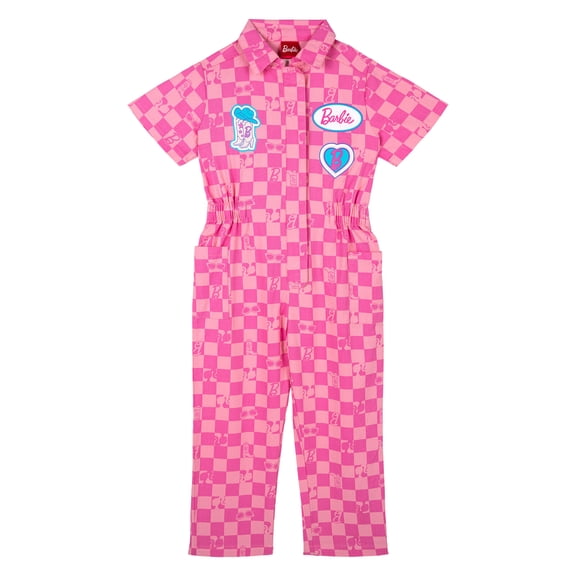 Barbie Twill Racing Zip Up Coverall Infant to Big Kid