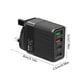 thumbnail image 3 of Cargador rápido de 36 W para teléfonos móviles, 5 V/4 A, adaptador europeo y británico con 2 puertos PD + 2 USB, cabezal de carga, 3 of 6