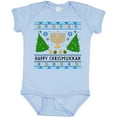 thumbnail image 3 of Inktastic Happy Chrismukkah Sweater Style with Menorah and Trees Boys or Girls Baby Bodysuit, 3 of 5