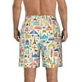 thumbnail image 3 of Bixox Men's Famous Places printing Casual Classic Fit Short Summer Beach Shorts, 3 of 6