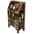 thumbnail image 4 of Oriental Furniture Black Lacquer Secretary Desk - Royal Ladies, 4 of 7