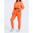 thumbnail image 2 of Women's Loose Hooded Sports Guard Fashion Running Solid Color Fitness Clothes Long-Sleeved Yoga Suit WERSEON Modelo, 2 of 6