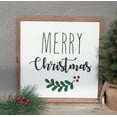 thumbnail image 2 of Parisloft Merry Christmas Wood Framed Sign, Farmhouse Christmas Wall Decor, Multi, 15.8"W, 2 of 6
