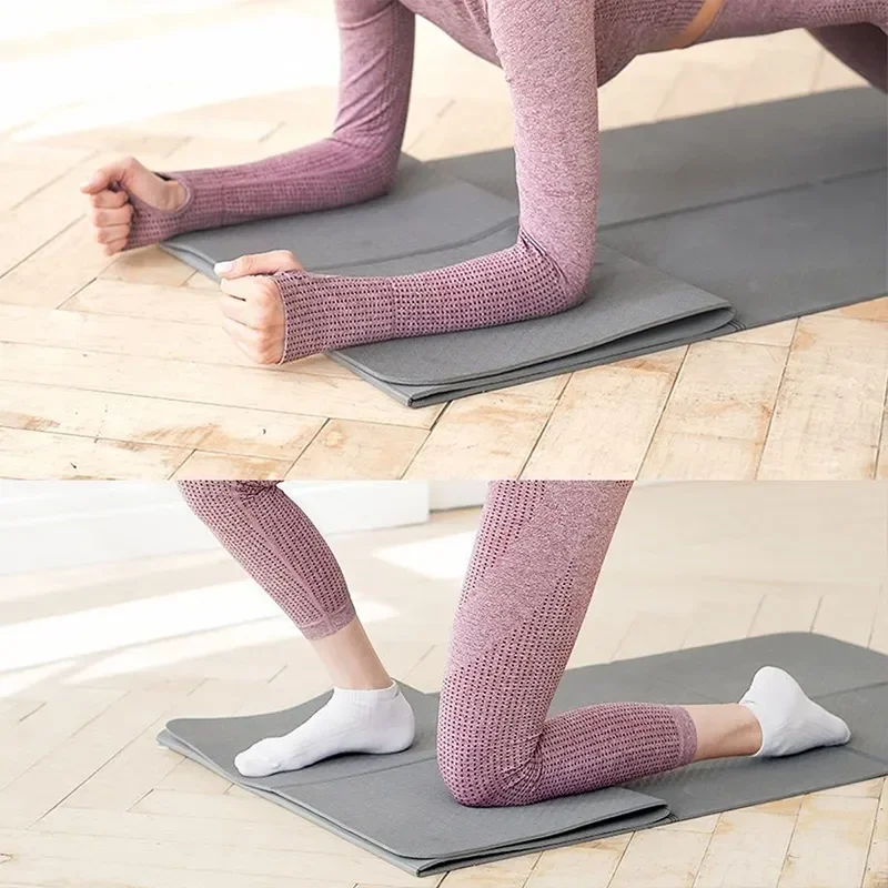 CHUNYAN Foldable Yoga Mat Eco Friendly Folding Travel Fitness Exercise Mat Double Sided Non-Slip For Yoga Pilates & Floor Workouts