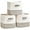 White & Beige, variant on Storage Cube Baskets - 3 Pack - 11 inch Square Baskets for Closet, Woven Bins - Ideal for Toy Storage | White
