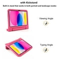 thumbnail image 4 of for iPad Air 13 Inch M2 (2024) & iPad Pro 13 Inch M4 (2024) with Pencil Holder/Foldable Portable Handle/Kickstand Lightweight Soft EVA Foam Shockproof Rugged Stand Cover Kids Case, Rose, 4 of 12