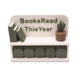 thumbnail image 1 of Contador de libros leídos este año, rastreador de desafíos de lectura en 3D, letrero, regalos para amantes de los libros, bibliotecario, lector, estante de mesa, decoración de estantería, 1 of 8